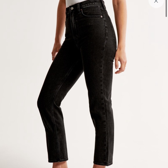 abercrombie Ultra High Rise Ankle Straight Jean - Picture 3 of 7